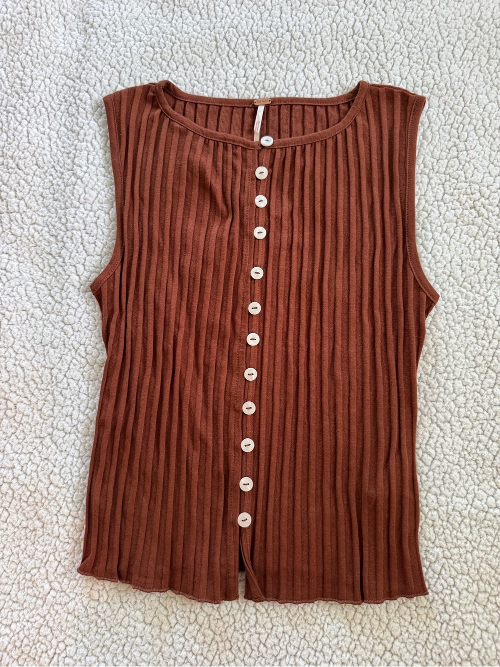 Free People Tilly Rib Button-Up Top